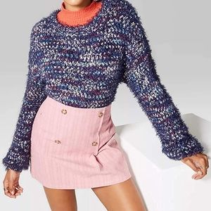 Urban OutfitOversized Fuzzy Sweater Blue Marled Soft Cozy Pullover Women’s Small